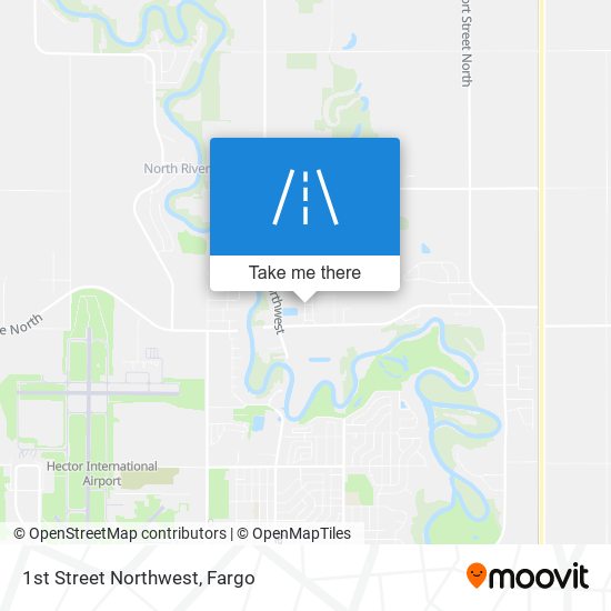 1st Street Northwest map