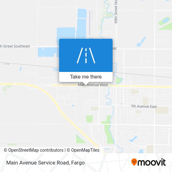 Main Avenue Service Road map