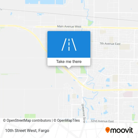 10th Street West map