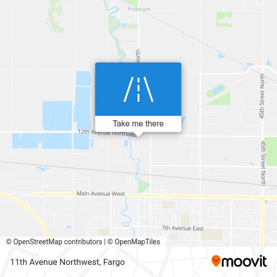 11th Avenue Northwest map
