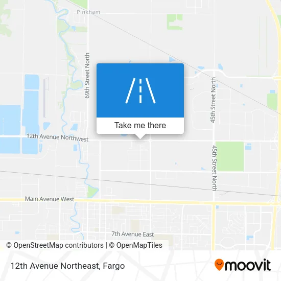 12th Avenue Northeast map