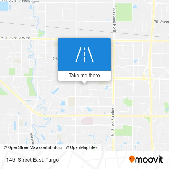 14th Street East map