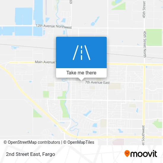 2nd Street East map
