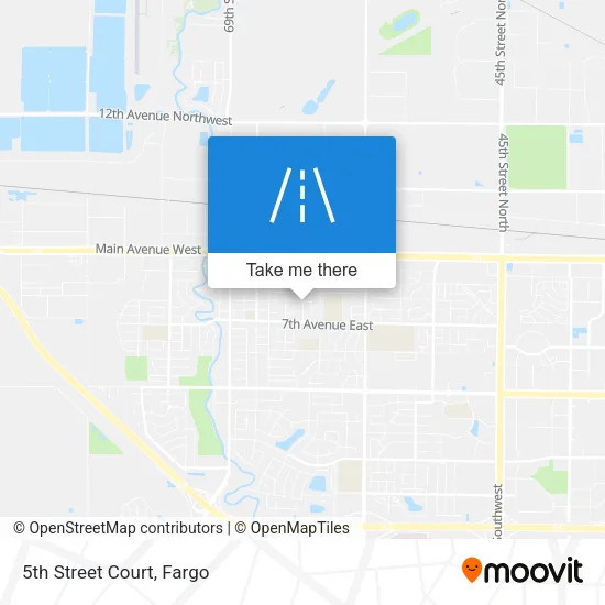 5th Street Court map