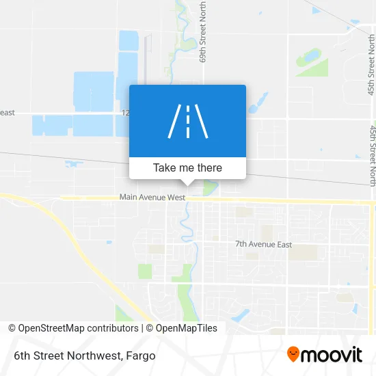 6th Street Northwest map