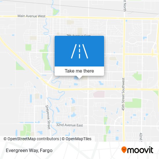 Evergreen Way map