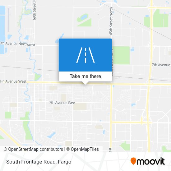 South Frontage Road map