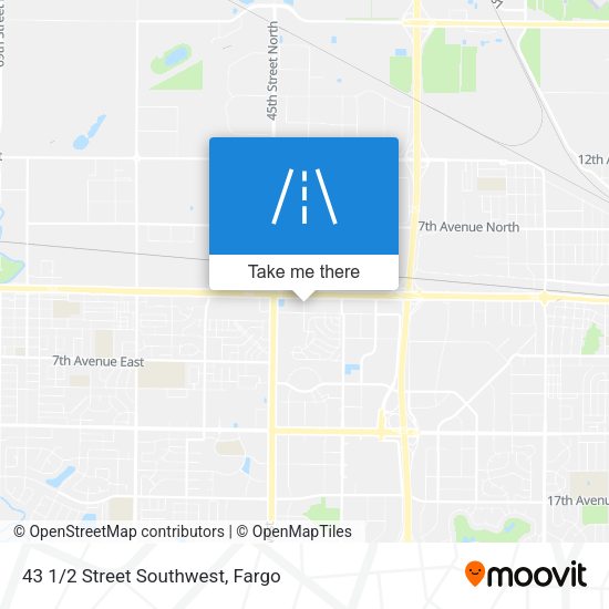 Mapa de 43 1/2 Street Southwest