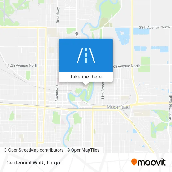 Centennial Walk map