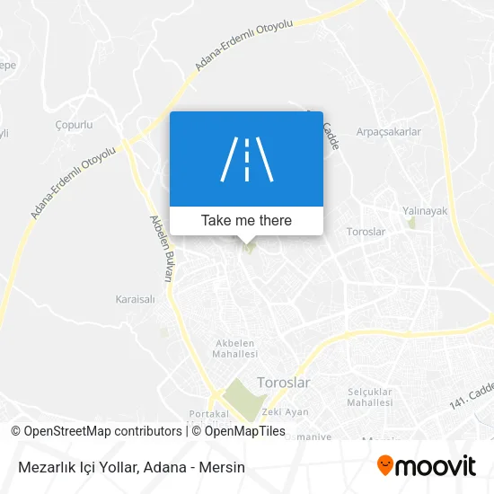 Mezarlık Içi Yollar map