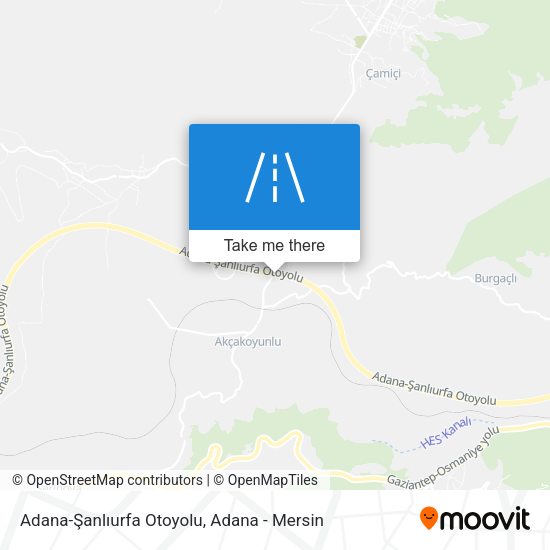 Adana-Şanlıurfa Otoyolu map