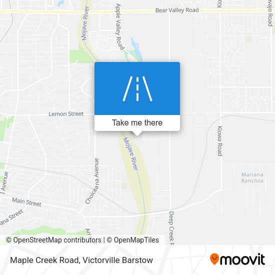Maple Creek Road map