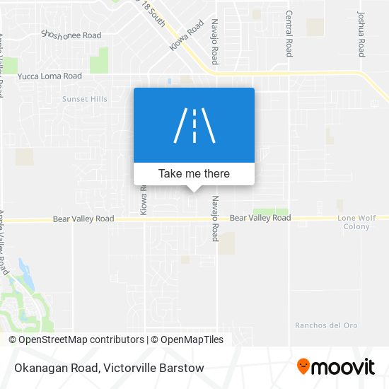 Mapa de Okanagan Road