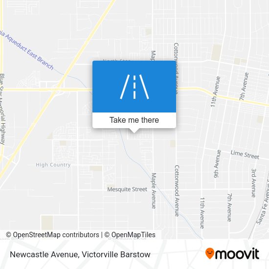 Newcastle Avenue map