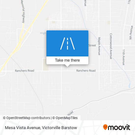 Mapa de Mesa Vista Avenue