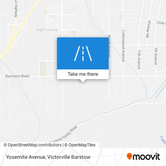 Mapa de Yosemite Avenue