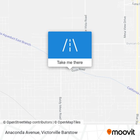 Anaconda Avenue map