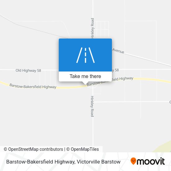 Mapa de Barstow-Bakersfield Highway