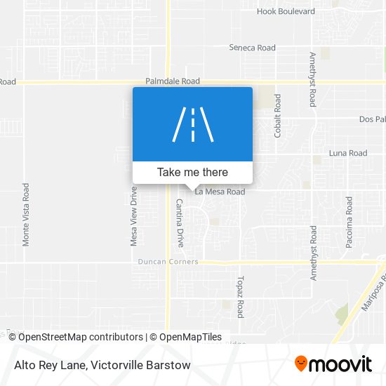 Alto Rey Lane map