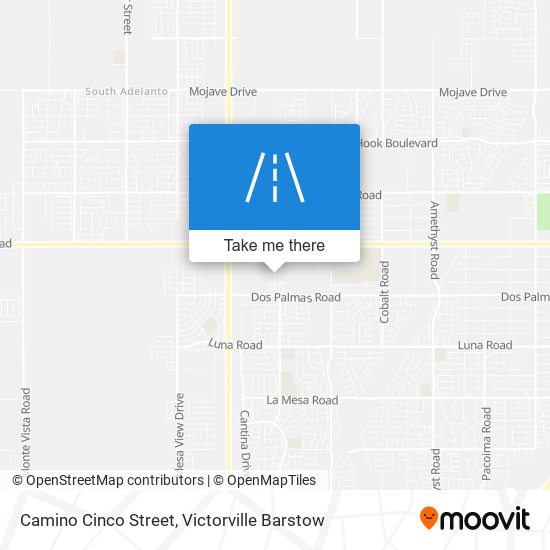 Camino Cinco Street map