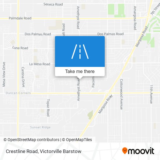 Crestline Road map