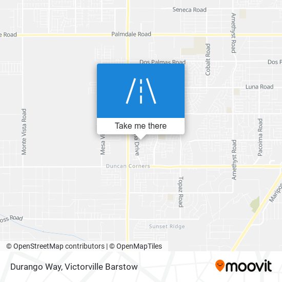 Durango Way map