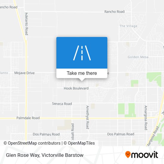 Glen Rose Way map