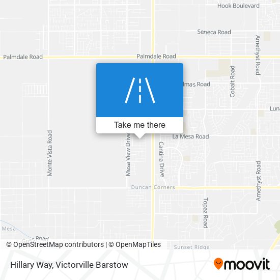 Hillary Way map