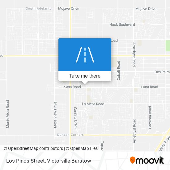 Los Pinos Street map