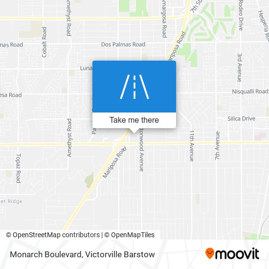 Monarch Boulevard map