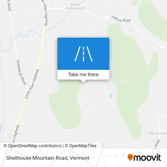 Shellhouse Mountain Road map