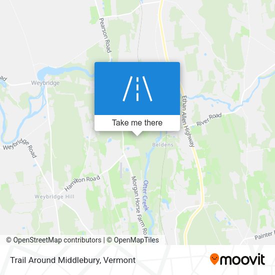 Mapa de Trail Around Middlebury