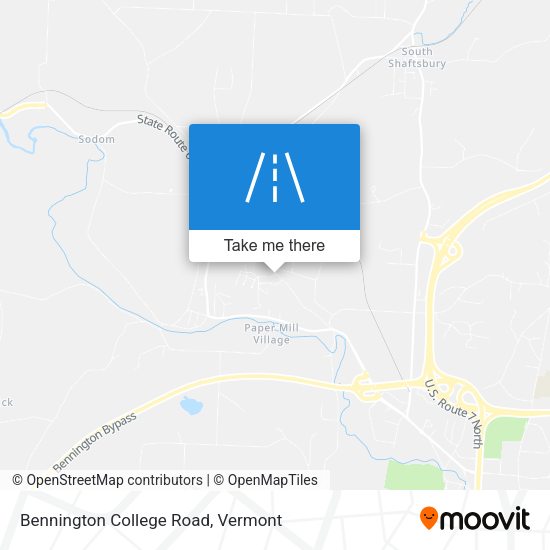 Bennington College Road map
