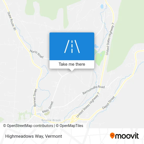 Highmeadows Way map