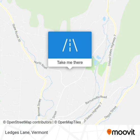 Ledges Lane map
