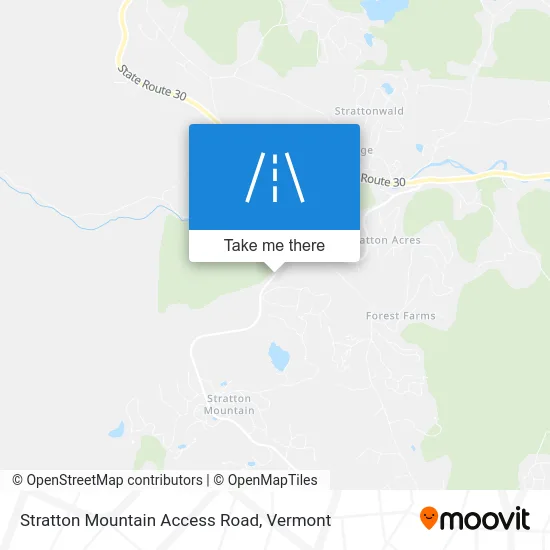 Stratton Mountain Access Road map