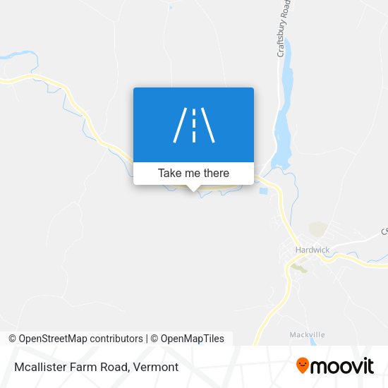Mcallister Farm Road map