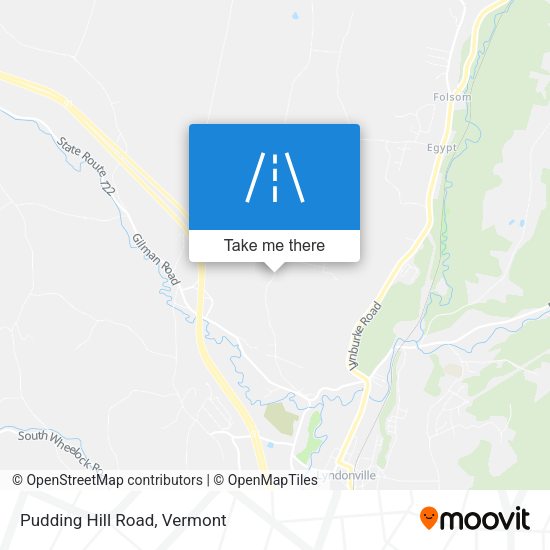 Pudding Hill Road map