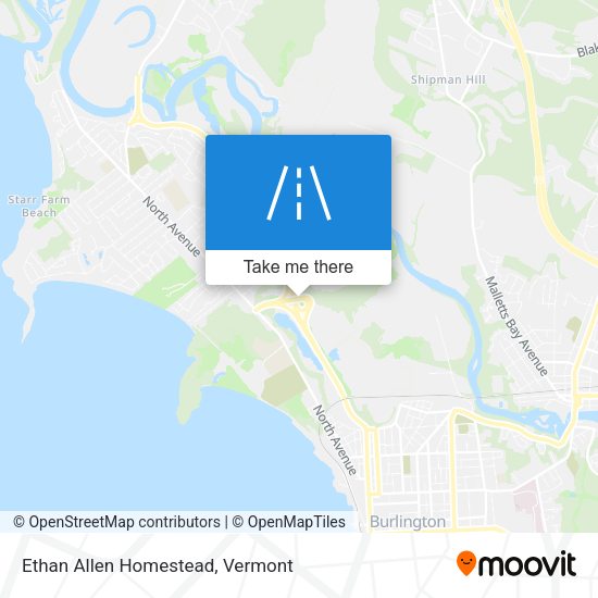 Mapa de Ethan Allen Homestead