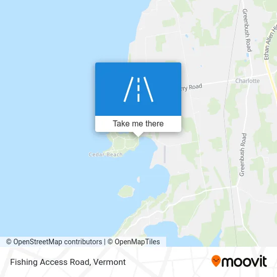 Fishing Access Road map