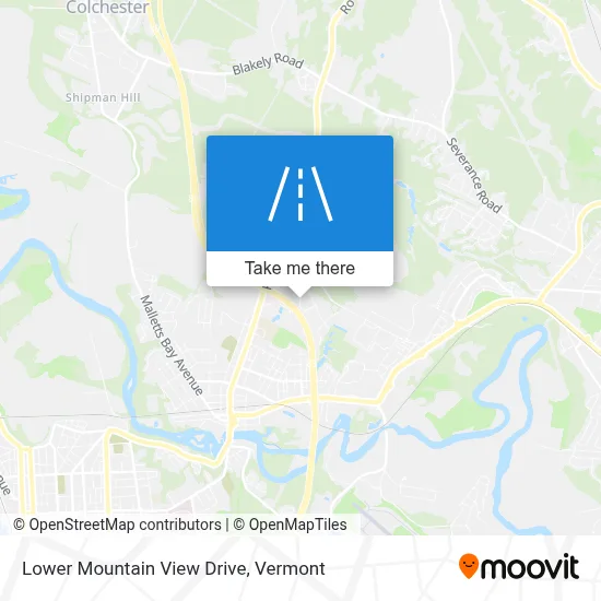 Lower Mountain View Drive map