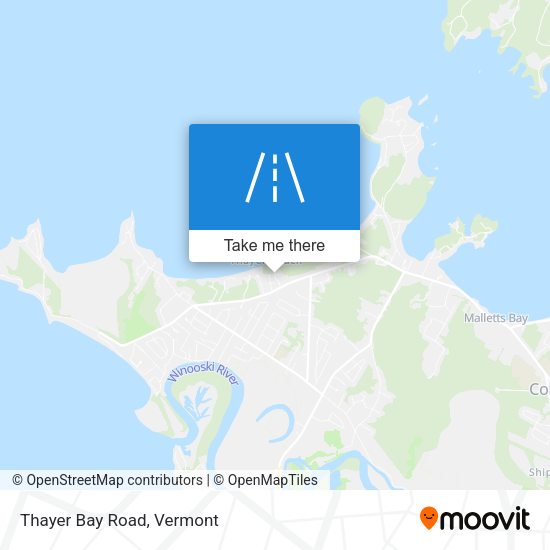 Thayer Bay Road map