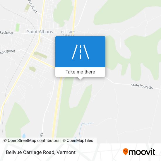 Bellvue Carriage Road map