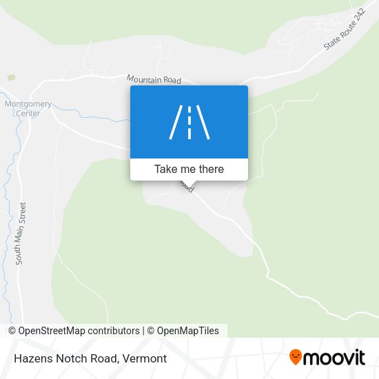 Hazens Notch Road map