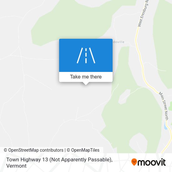Mapa de Town Highway 13 (Not Apparently Passable)