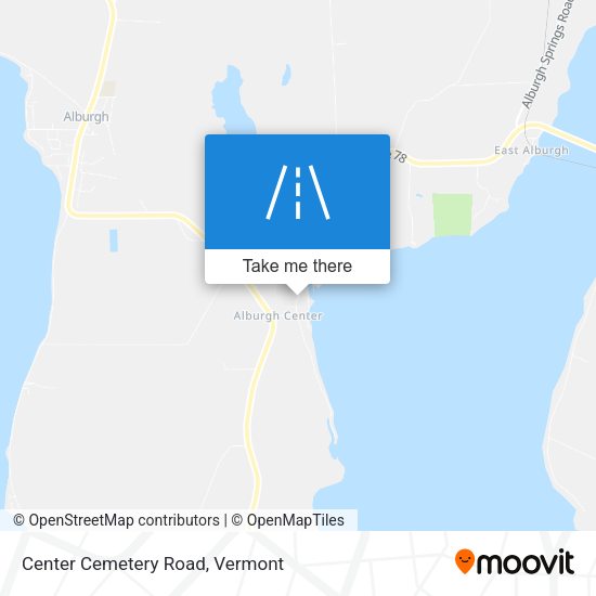 Center Cemetery Road map