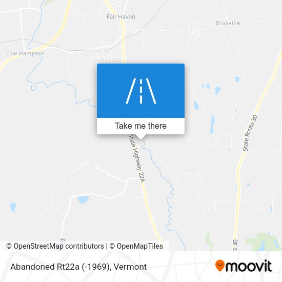 Abandoned Rt22a (-1969) map