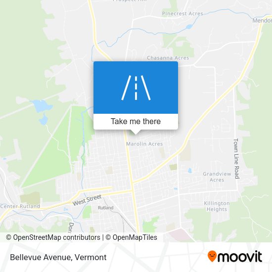 Mapa de Bellevue Avenue