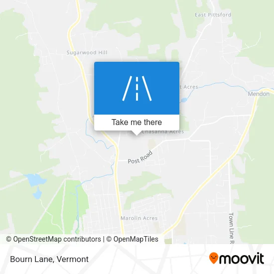 Bourn Lane map