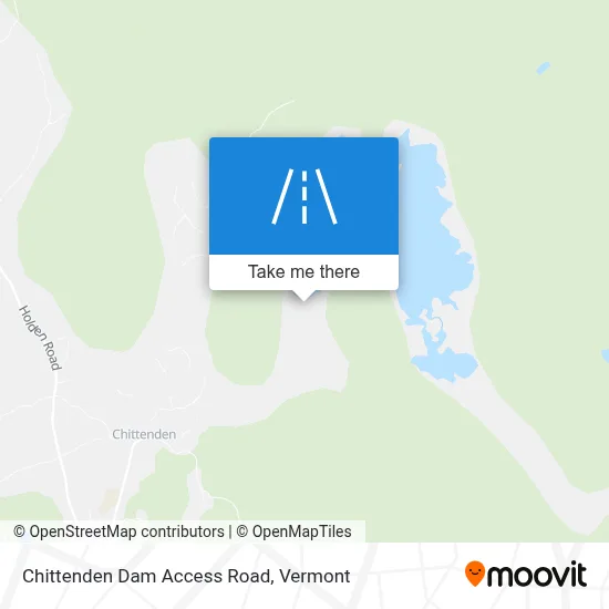 Chittenden Dam Access Road map